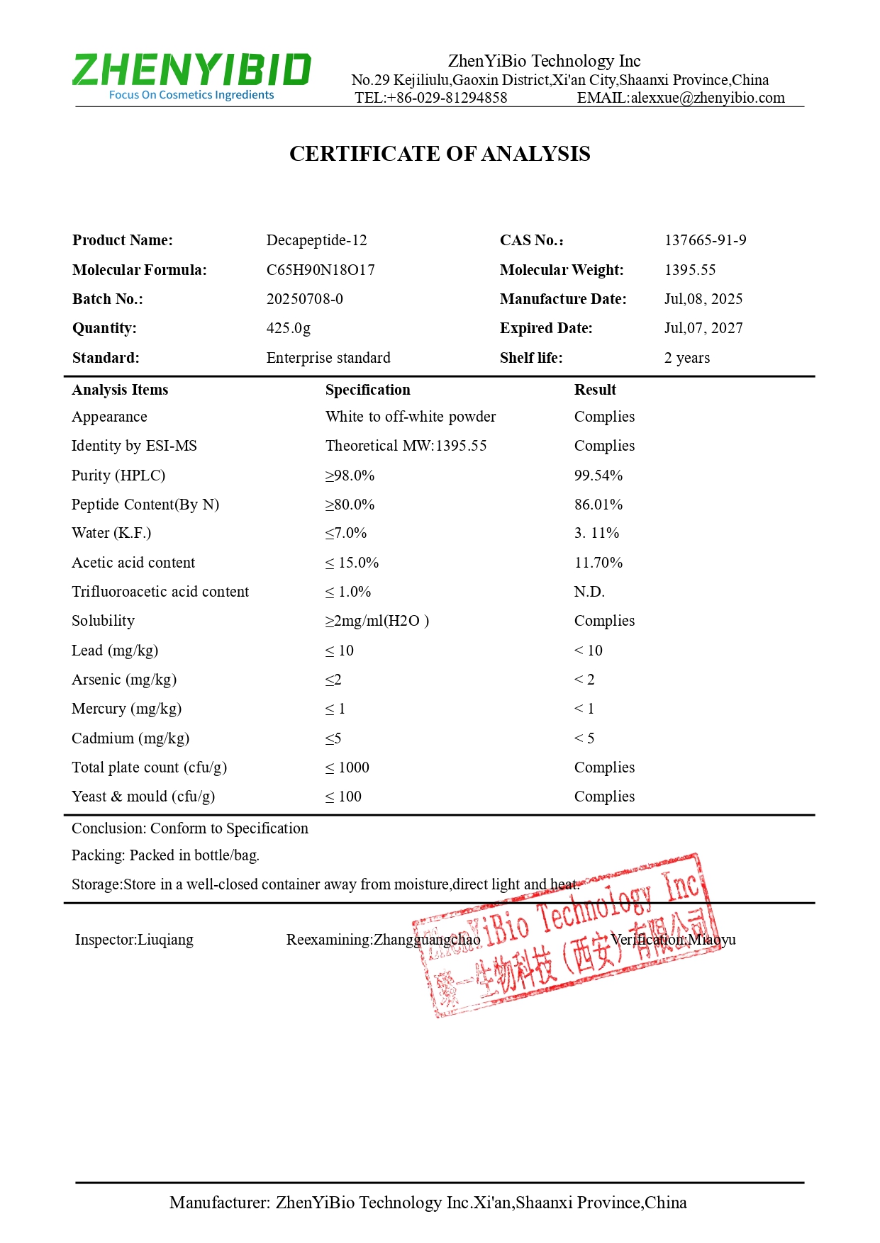 COA of Decapeptide-12_page-0001