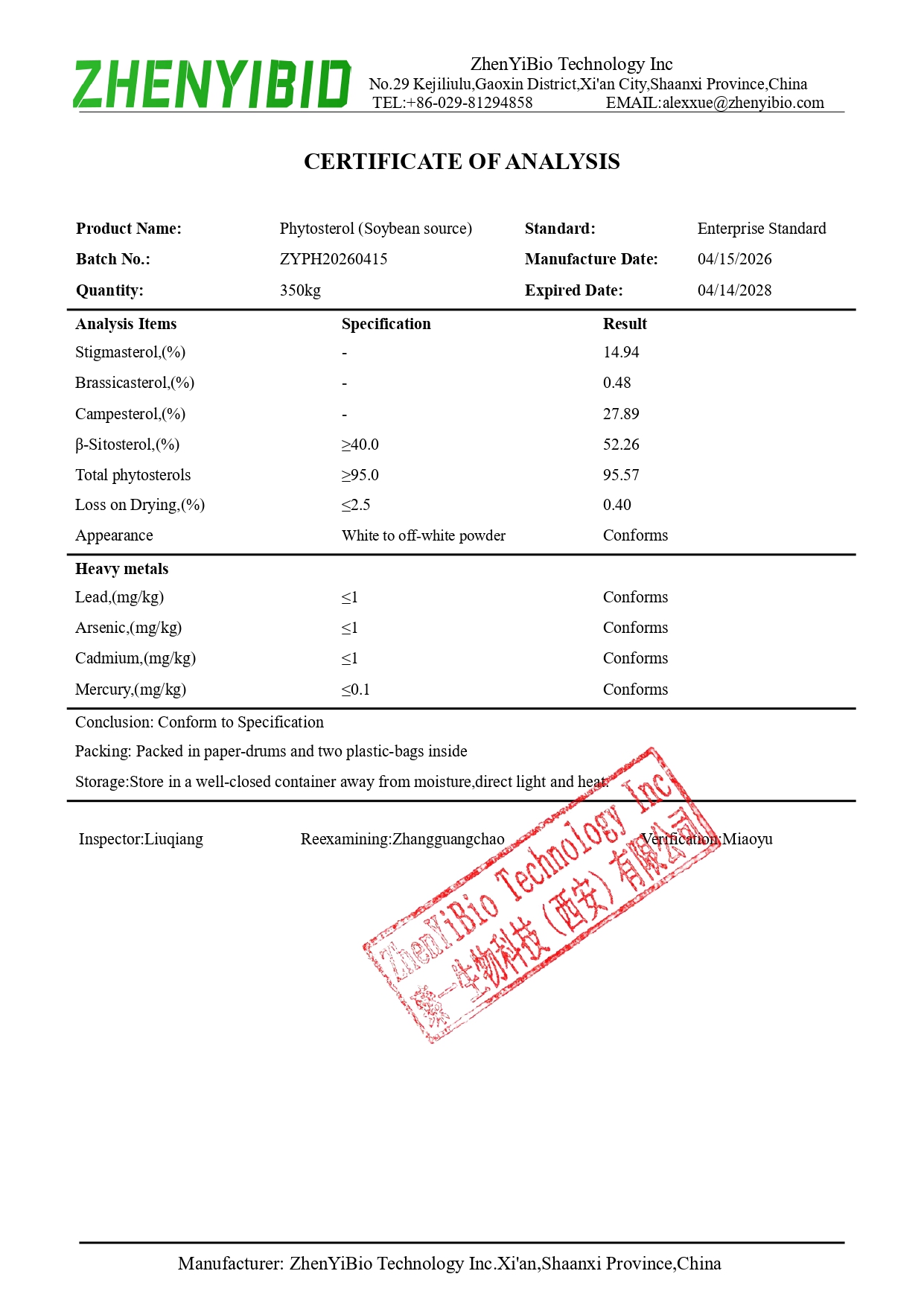 COA of Phytosterol_page-0001
