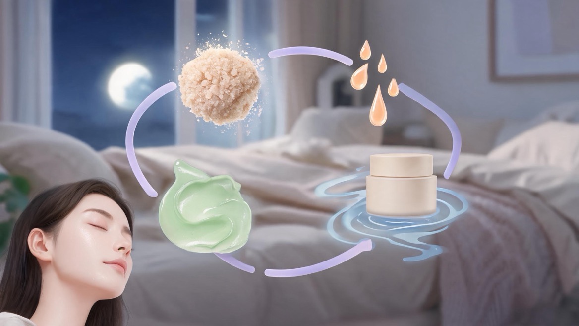 Skin Cycling Recovery Night Routine